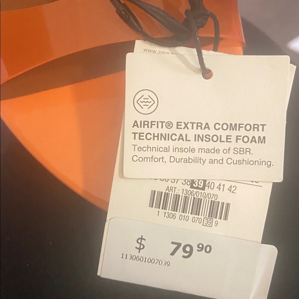 β¨SUMMER READY β¨ NWT Zara Neon Dreams Orange Strappy Heels Size 8 - Picture 7 of 7